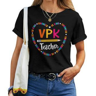 Back To School Vpk Teacher Voluntary Prekindergarten Squad Women T-shirt Short Sleeve Graphic - Monsterry