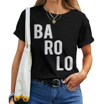 Barolo Wine Stylish Summer Fine Italian Wine Women T-shirt Crewneck | Mazezy