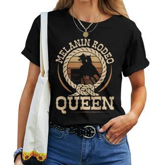 Barrel Racing Melanin Rodeo Queen African American Cowgirl Women T-shirt | Mazezy