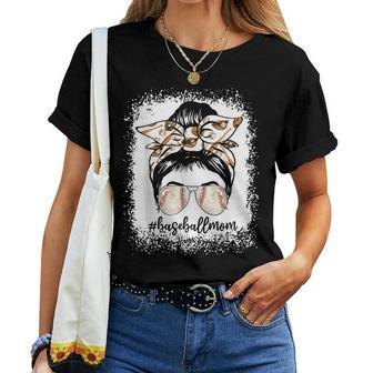 Baseball Mom Messy Bun Baseball Lover Gift For Women Women T-shirt Casual Daily Crewneck Short Sleeve Graphic Basic Unisex Tee