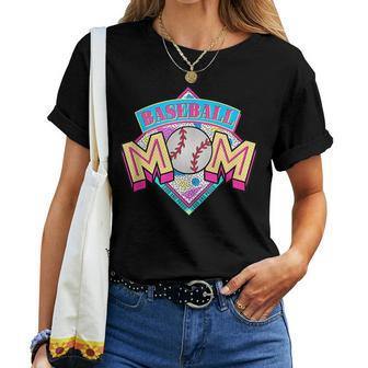 Baseball Mom Retro 80S 90S Baseball Mama For Mom Women T-shirt | Mazezy CA