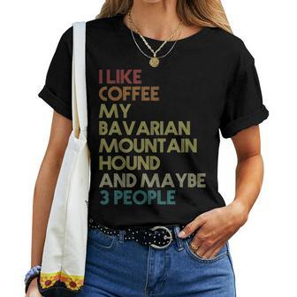 Bavarian Mountain Hound Dog Owner Coffee Lovers Vintage Women T-shirt | Mazezy