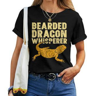 Bearded Dragon Whisperer Reptile Leopard Gecko Iguana Lover Women T-shirt | Mazezy
