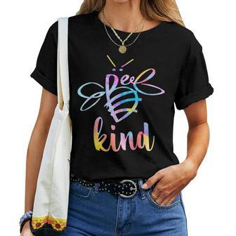 Bee Kind Tie Dye Be Kind Kindness Cute Women T-shirt - Monsterry