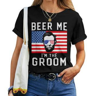 Beer Me I'm The Groom July 4Th Bachelor Party Women T-shirt | Mazezy
