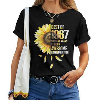Best Of 1967 Sunflower Year Of Birth Birthday Women T-shirt | Mazezy