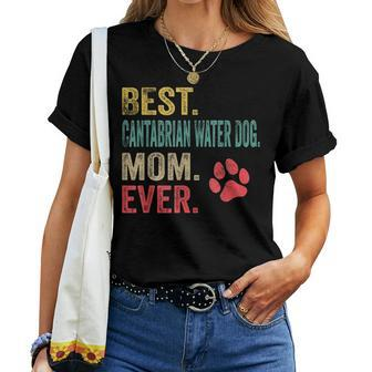 Best Cantabrian Water Dog Mom Ever Vintage Mother Dog Lover Women T-shirt | Mazezy