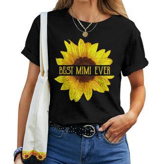 Best Mimi Ever Sunflower Apparel Fun Grandma Womens Women T-shirt | Mazezy