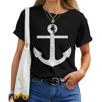 Big Anchor Men Women Captain Pilot Nautical Sailing Sailor Women T-shirt | Mazezy