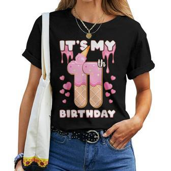 Birthday Girl 11 Years Ice Cream It's My 11Th Birthday Women T-shirt - Monsterry AU