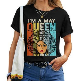 Birthday Junenth Queen Black History May Girls Retro Women T-shirt | Mazezy