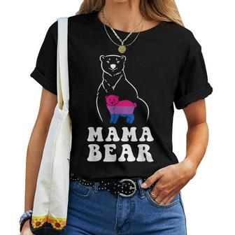Bisexual Pride Flag Bi Lgbtq Mom Mama Bear Women T-shirt | Mazezy