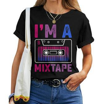 Bisexual Pride Flag Mixtape Men Women Gay Lesbian Lgbt Women T-shirt | Mazezy