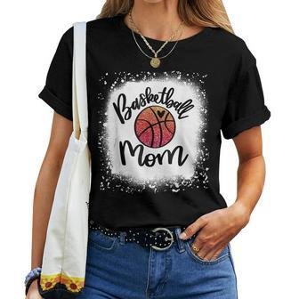 Bleached Leopard Basketball Mom Game Day Gift Women T-shirt - Seseable
