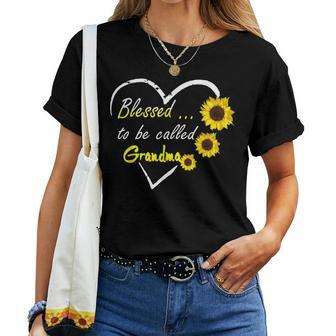 Blessed To Be Called Grandma Sunflower Women T-shirt | Mazezy UK