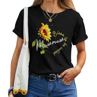 Blessed To Be Called Mawmaw Sunflower Lovers Grandma Women T-shirt | Mazezy
