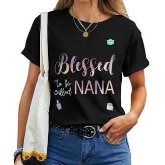 Blessed To Be Called Nana Grandpa Godfather Plus Size Women T-shirt Crewneck | Mazezy