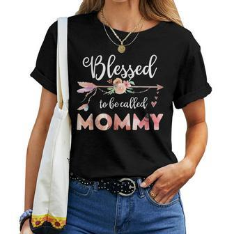 Blessed Mommy Floral Mom Women T-shirt | Mazezy