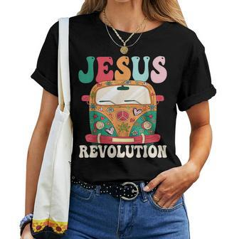 Boho Bus Jesus-Revolution Christian Faith Based Jesus Faith Women T-shirt Crewneck | Mazezy DE