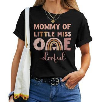 Boho Mommy Of Miss Onederful 1St Birthday Girl Cute Women T-shirt - Seseable