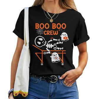 Boo Boo Crew Ghost Doctor Paramedic Emt Nurse Halloween Women T-shirt - Monsterry CA