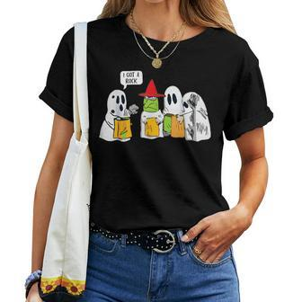 Boo Ghost Scary I Got A Rock Halloween Women T-shirt - Thegiftio UK