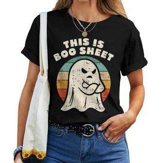 This Is Boo Sheet Halloween Costume Women T-shirt | Mazezy