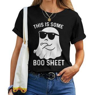 This Is Some Boo Sheet Ghost Halloween Costume Women T-shirt | Seseable UK