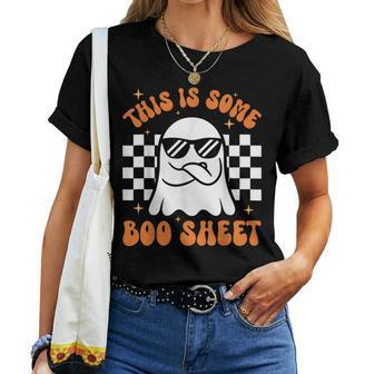 This Is Some Boo Sheet Ghost Halloween Costume Women T-shirt | Mazezy DE