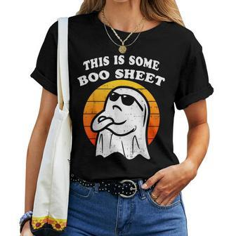 This Is Some Boo-Sheet Halloween Ghost Costume Women T-shirt | Mazezy