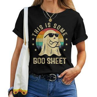 This Is Some Boo Sheet Halloween Ghost Women T-shirt - Monsterry AU