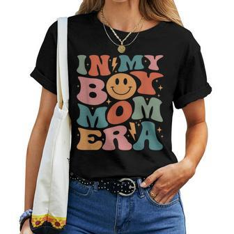 In My Boy Mom Era Groovy Mom Of Boys Gifts Funny Mothers Day  Women T-shirt