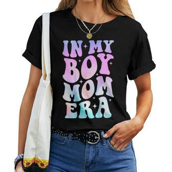 In My Boy Mom Era Groovy Women T-shirt | Mazezy AU