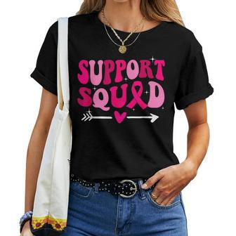 Breast Cancer Awareness Groovy Pink Warrior Support Squad Women T-shirt - Monsterry CA