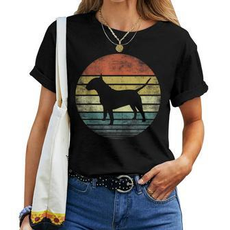 Bull Terrier Lover Owner Retro Sunset Dog Mom Dad Women T-shirt | Mazezy DE