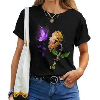 Butterfly Sunflower Turner Syndrome Awareness Women T-shirt | Mazezy