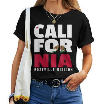 California Roseville Mission Women T-shirt | Mazezy