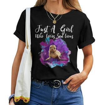 California Sea Lion T Cute Baby Seal For Girls Women T-shirt | Mazezy