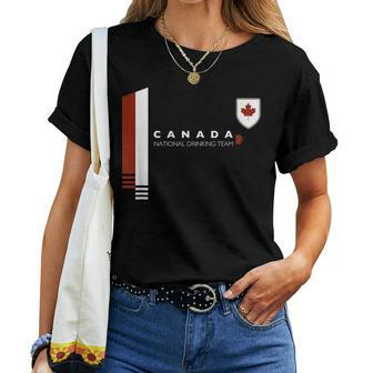 Canada National Drinking Team Canadian Beer Pride Women T-shirt | Mazezy