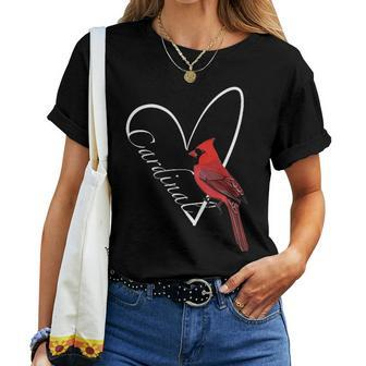 Cardinal Bird Birdlover Birdwatcher Animal Biologist Women T-shirt - Monsterry