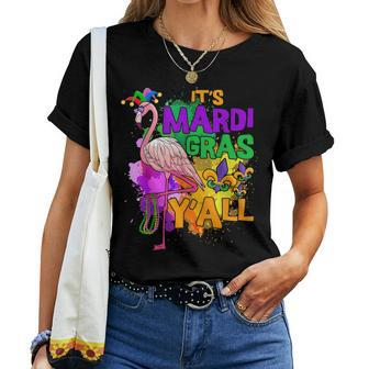 Carnival Party Idea Flamingo Mardi Gras Flamingo Women T-shirt | Mazezy