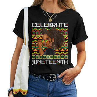 Celebrate Junenth 1865 African American Freedom Day Women Women T-shirt Crewneck | Mazezy DE