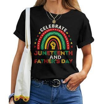 Celebrate Junenth Fathers Day June 19Th Vintage Rainbow Women T-shirt | Mazezy CA