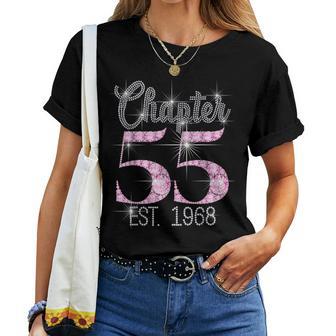 Chapter 55 Est 1968 55Th Birthday Gift For Women T-shirt Short Sleeve Graphic - Thegiftio UK