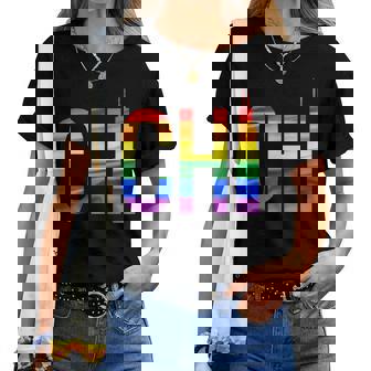 Chi Chicago Gay Pride Rainbow Flag Women T-shirt | Mazezy