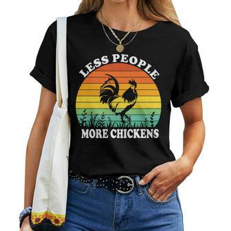Chicken Lover Farmer Less People More Chickens Women Women T-shirt - Thegiftio UK