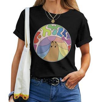 Chill Mushroom Women Crewneck Short T-shirt - Thegiftio UK
