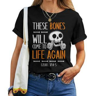Christian Bible Verse Dry Bones Ezekiel Women T-shirt - Monsterry