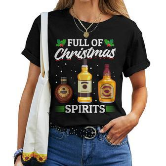 Christmas Alcohol Tequila Vodka Whisky Women T-shirt | Mazezy