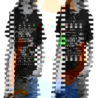 Christmas List Nice Naughty Italian Santa Women T-shirt | Mazezy